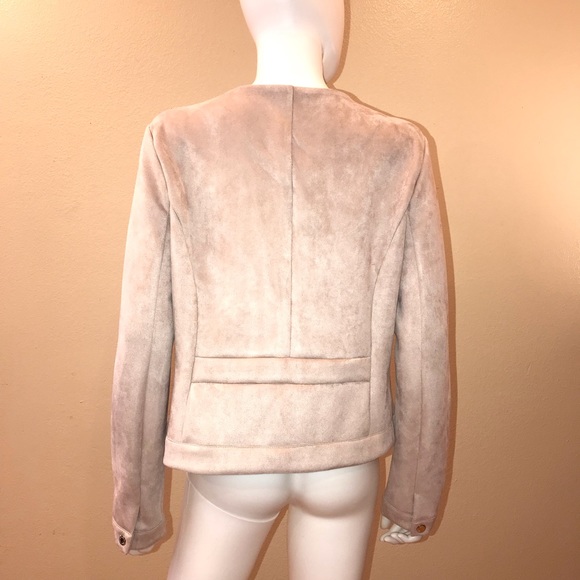 Marc New York Faux Suede Jacket Blush Taupe - Picture 3 of 14